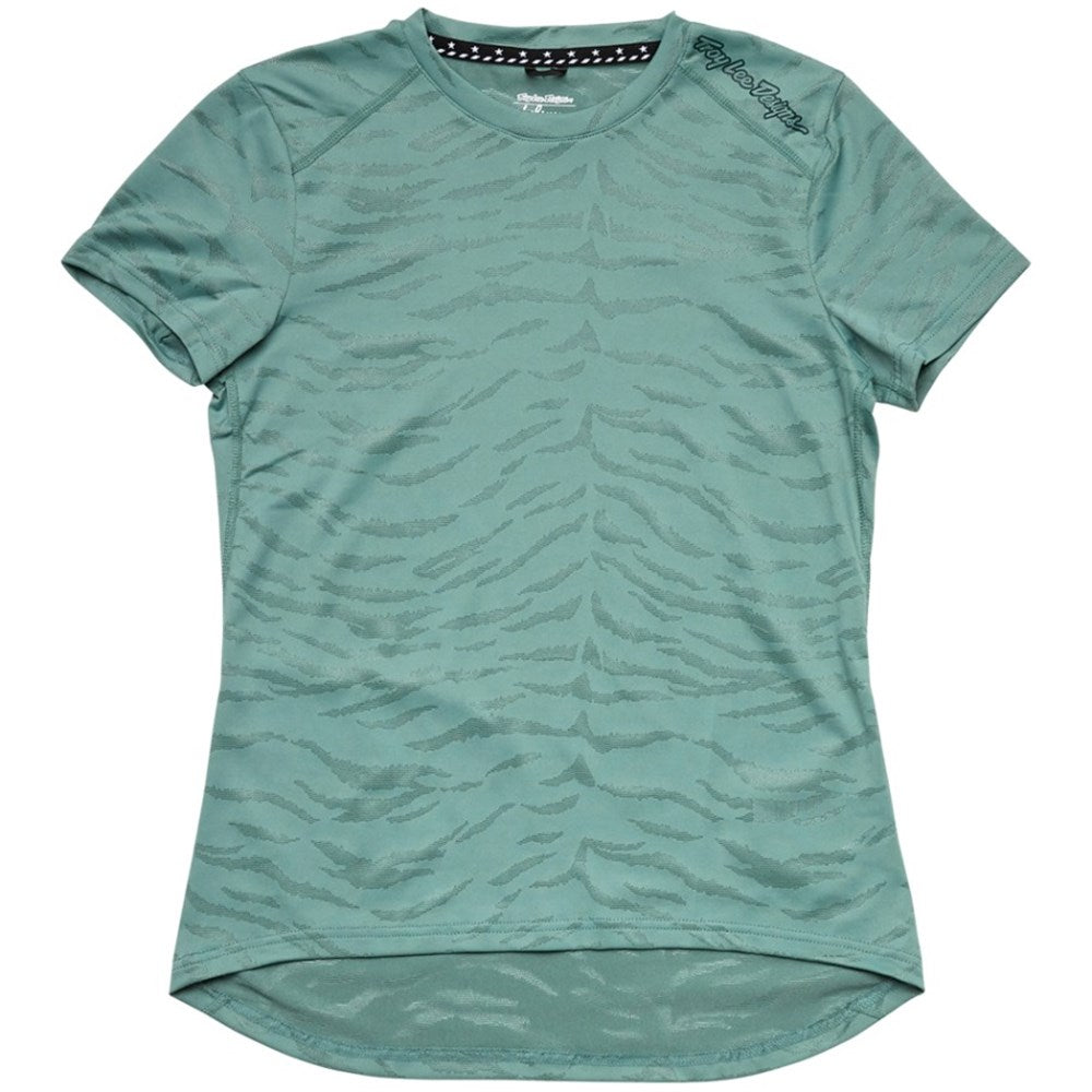 Tld 24.1 Wmns Lilium Ss Jersey Tiger Jacquard Steel Green W-Lge - Ultimate Cycles Nowra