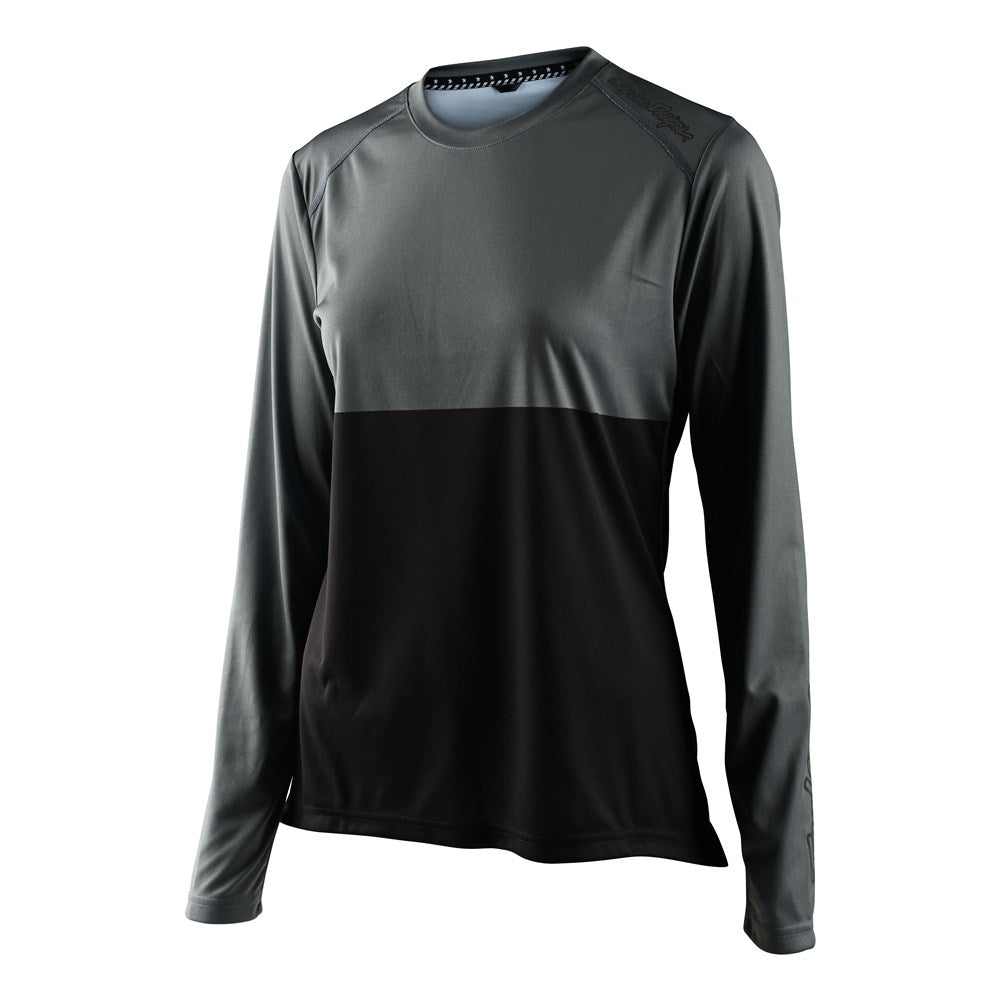 Tld Wmns Lilium Ls Jersey Block Green / Black W-Lge - Ultimate Cycles Nowra