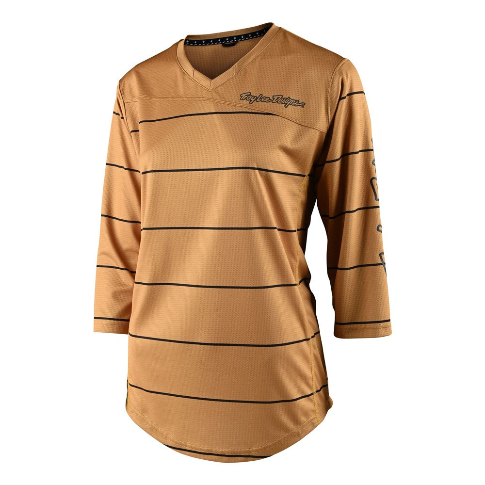Tld Wmns Mischief 3/4 Jersey Pinstripe Honey W-Sml - Ultimate Cycles Nowra