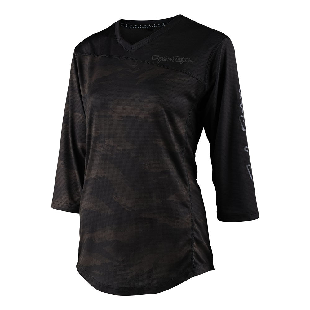 Tld Wmns Mischief 3/4 Jersey Brushed Camo Army W-Med - Ultimate Cycles Nowra