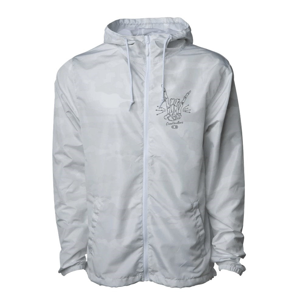 Crankbrothers Windbreaker Rock N Roll White Camo Med - Ultimate Cycles Nowra