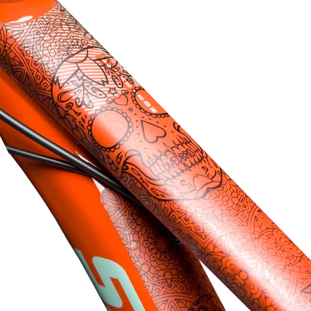 Dyedbro Frame Protection Wrap Da De Muertos Black - Ultimate Cycles Nowra