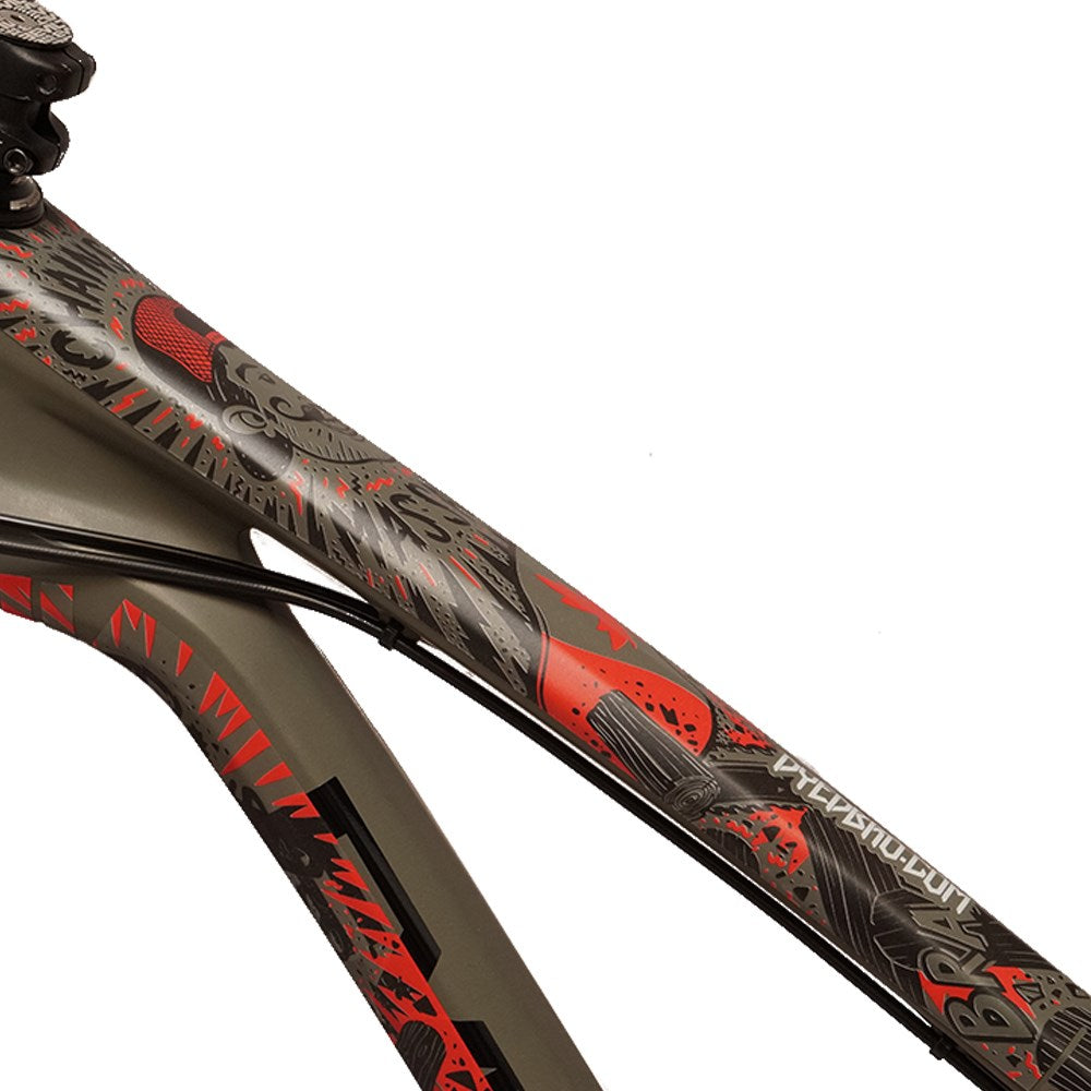 Dyedbro Frame Protection Wrap Chainsaw Black/Red - Ultimate Cycles Nowra