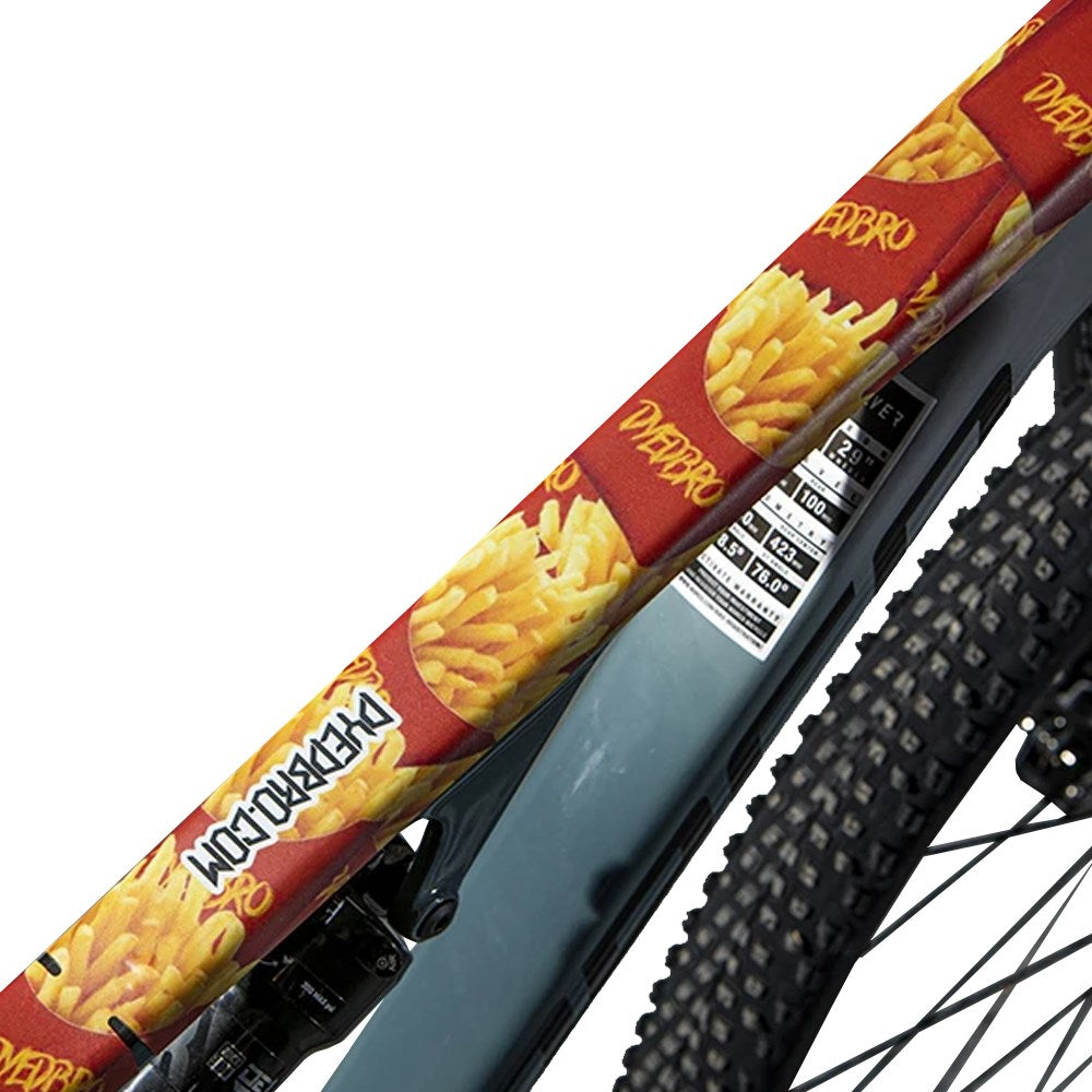 Dyedbro Frame Protection Wrap French Fries - Ultimate Cycles Nowra