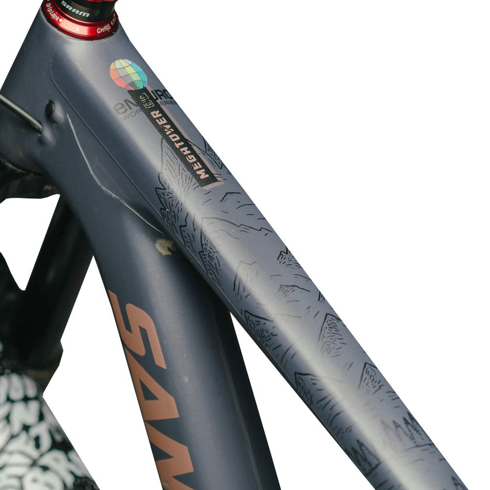 Dyedbro Frame Protection Wrap Ews Mountains Black - Ultimate Cycles Nowra