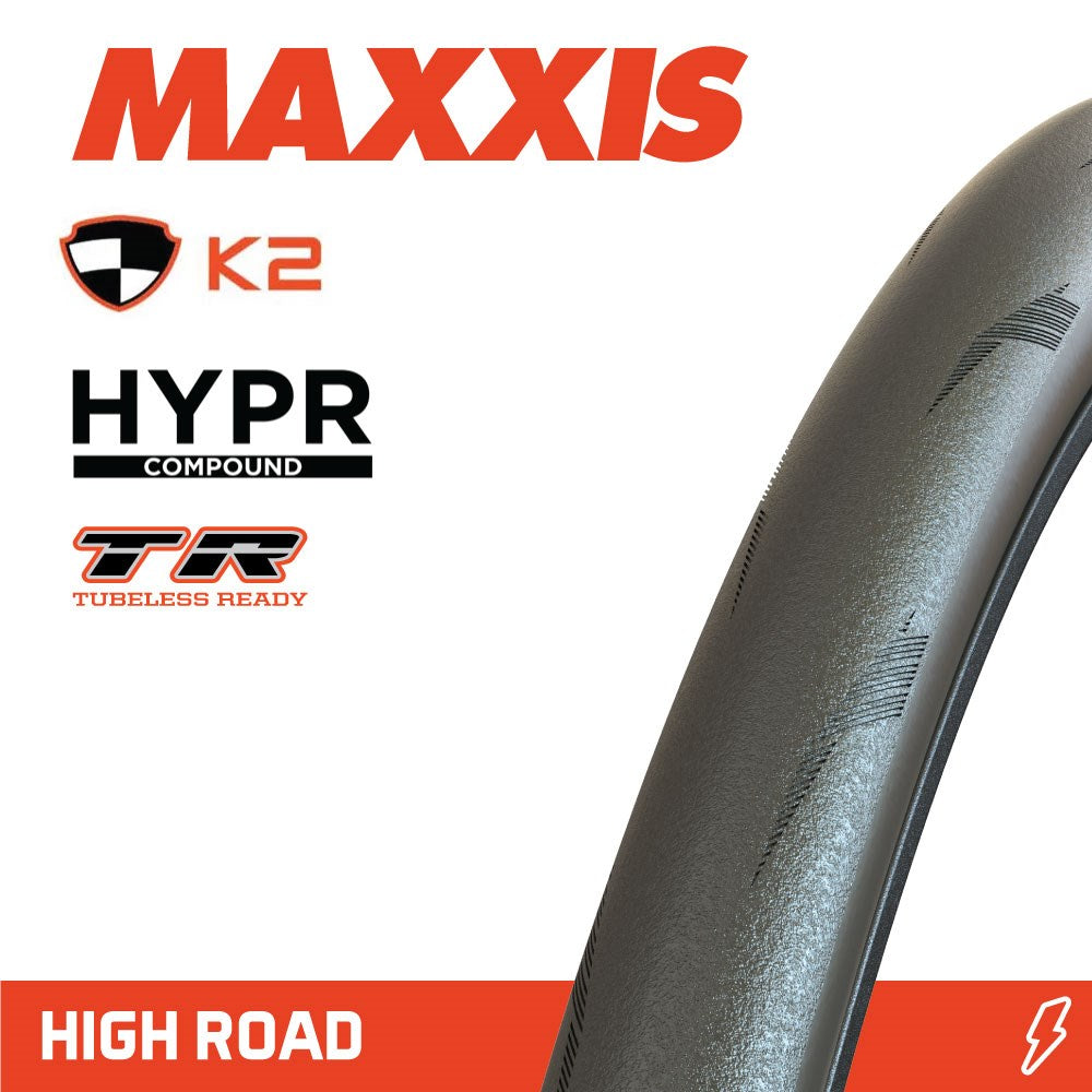 Maxxis High Road 700 X 25C Hypr K2 Tr (New 2024) Carbon Fold 150Tpi - Ultimate Cycles Nowra
