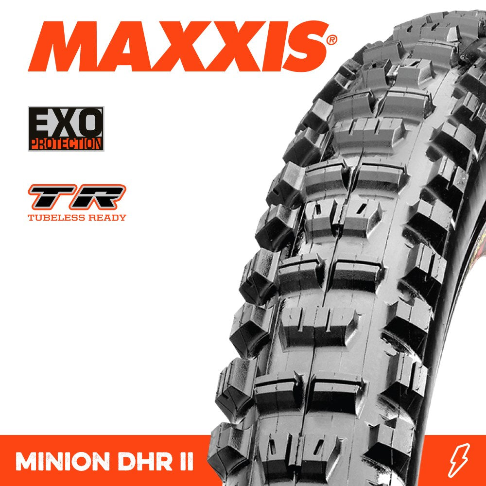 Maxxis Minion Dhr Ii 26 X 2.40 Wt Exo Tr Fold 60Tpi E-25 - Ultimate Cycles Nowra