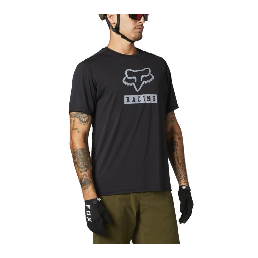 Fox Ranger Short Sleeve Jersery Block Black - Ultimate Cycles Nowra