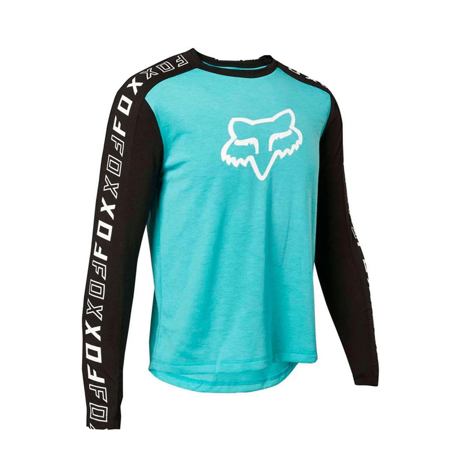 Fox Ranger Youth DR LS Jersey Teal Youth Extra Large - Ultimate Cycles Nowra