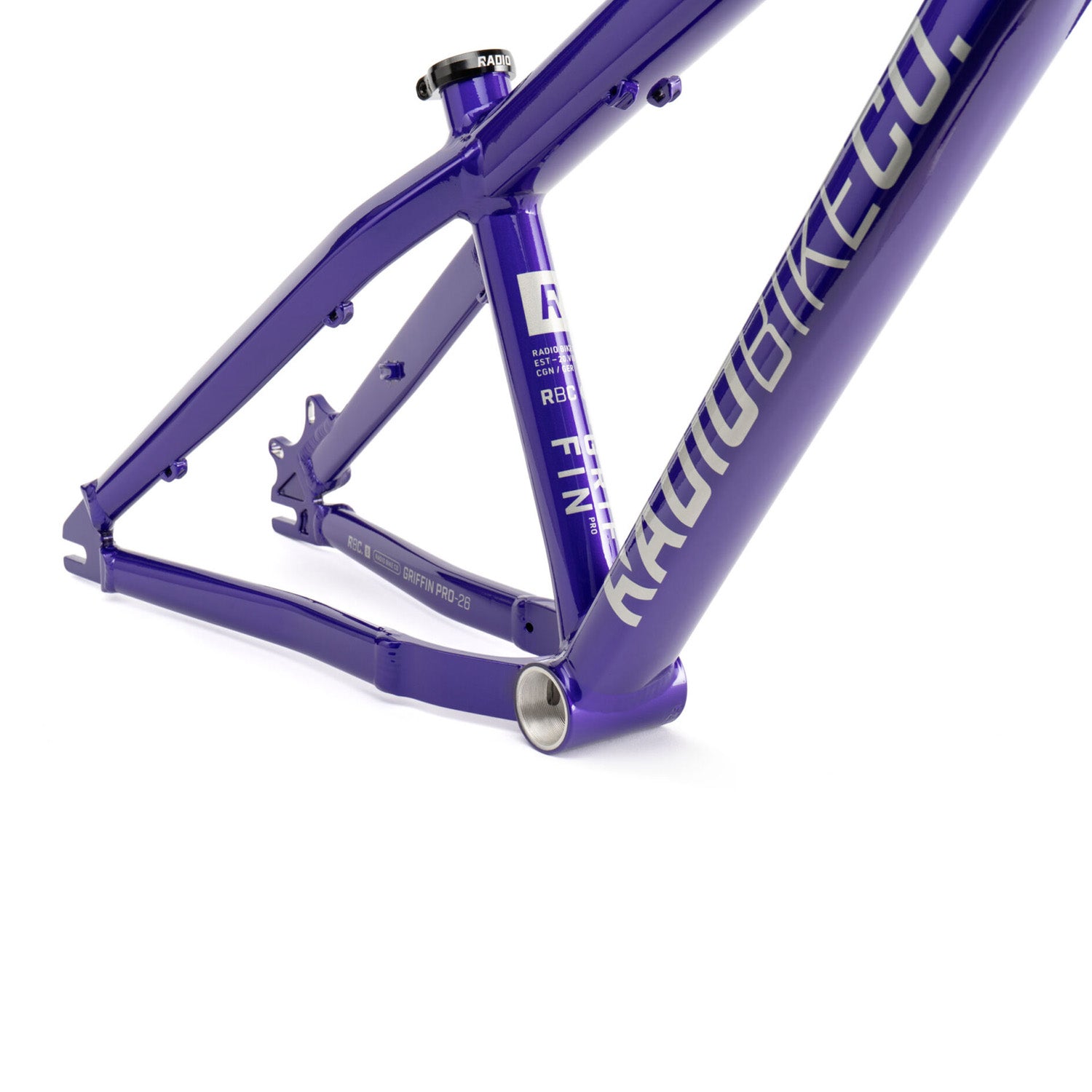 Radio Griffin Pro 26" Dirtjump Frame Purple - Ultimate Cycles Nowra