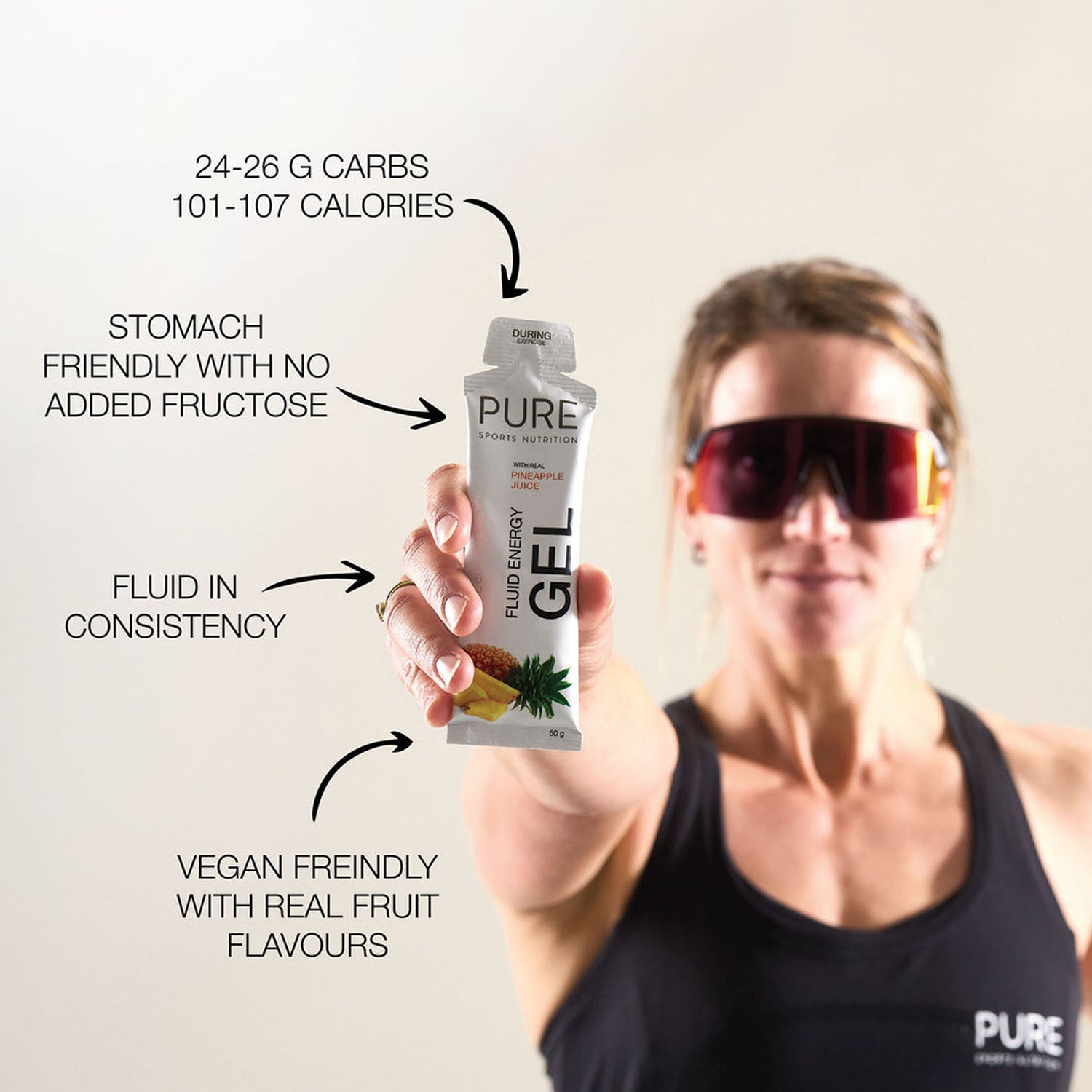 PURE FLUID ENERGY GEL LEMON/LIME 50G - Ultimate Cycles Nowra